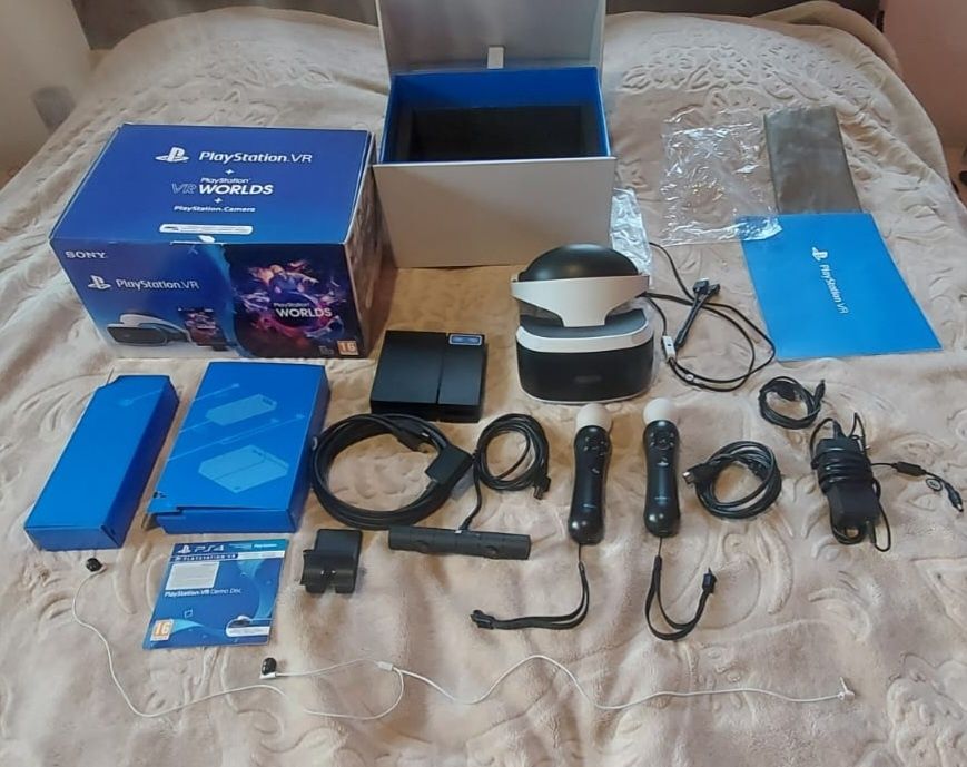 PlayStation VR + kamera + 2x Move + gra VR Worlds