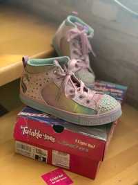 Кеды хайтопы Skechers Twinkle toes 10974L/PKMT светящиеся 35 размер