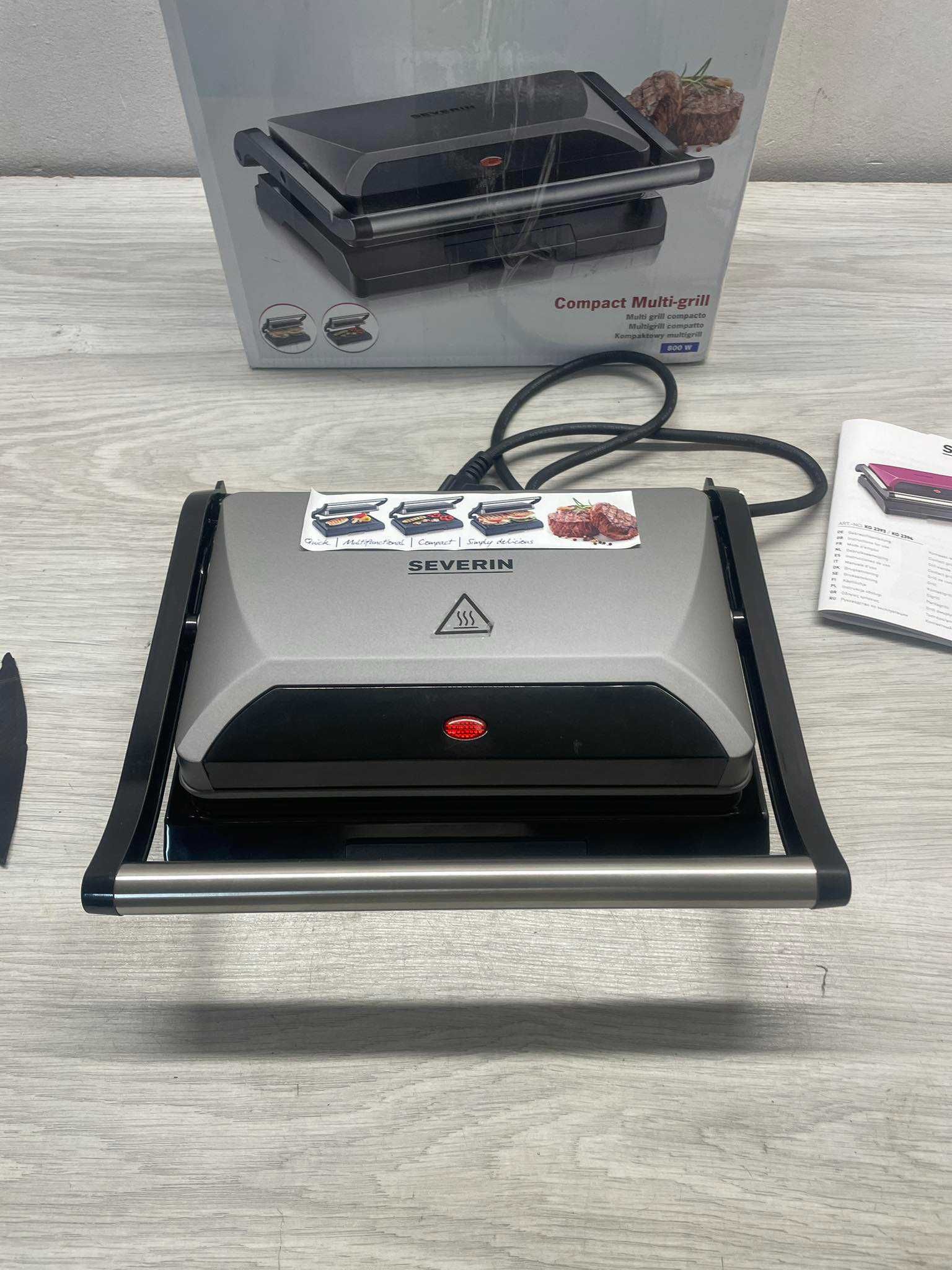 Mały Grill elektryczny Severin czarny 800 W czytaj opis