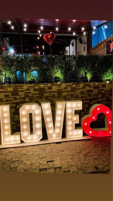 Napis Love ozdobny wesele urodziny ozdoba na impreze