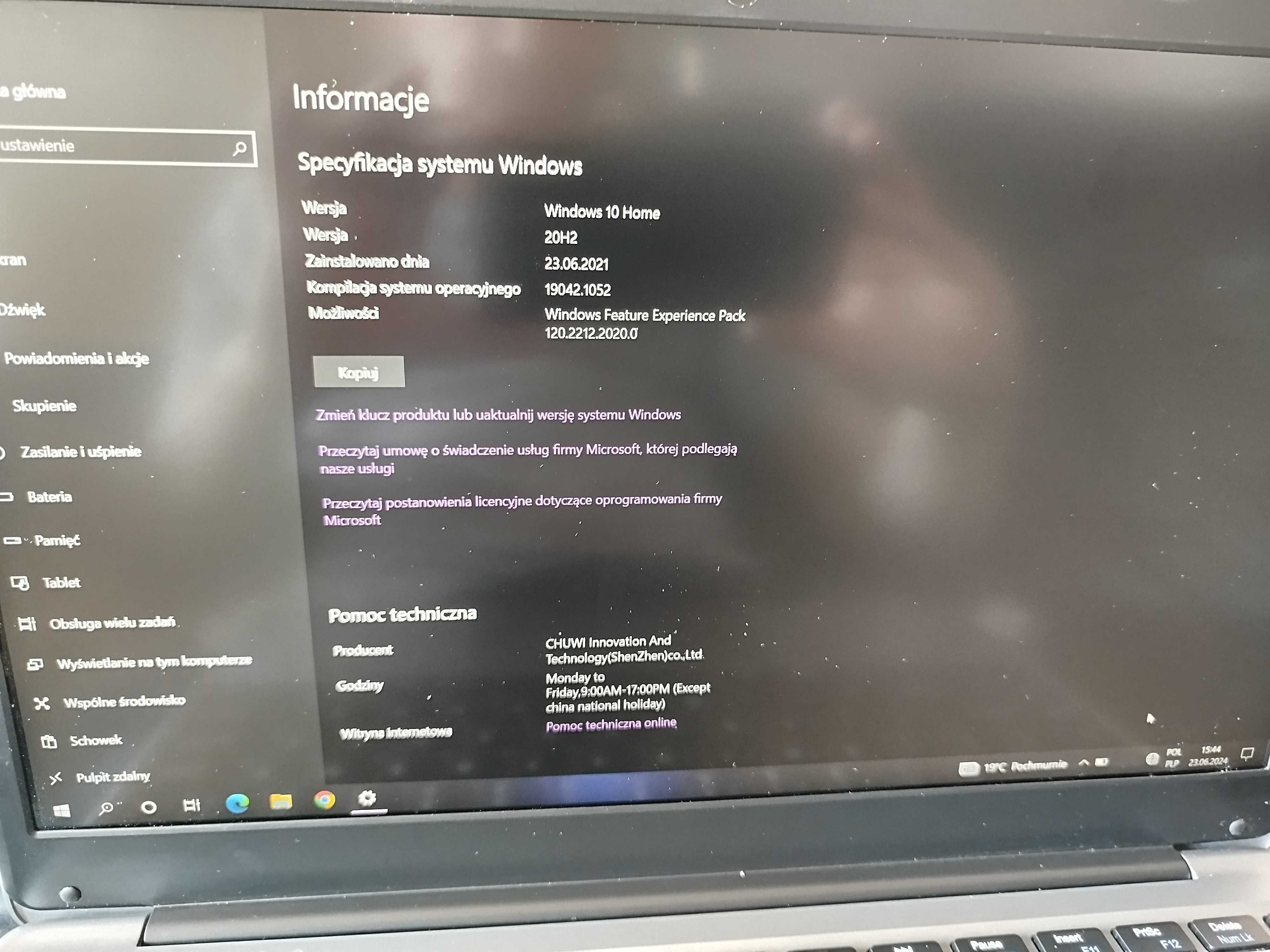 Laptop Chuwi Hero Book Pro 14,1 " Intel Celeron  8 GB / 256 GB szary