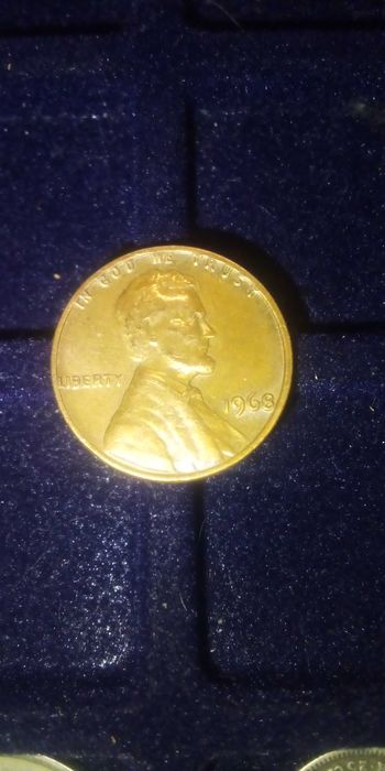 Moeda americana de One cent 1968 linda