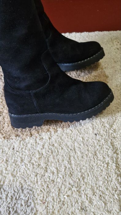 Сапоги замшевые зима 38