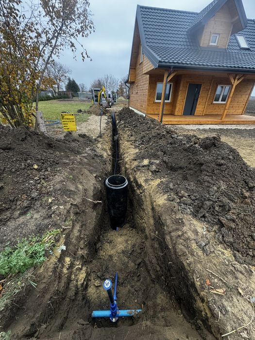 Usługi wodno-kanalizacyjne, oczyszczalnie, minikoparką, koparka kołowa