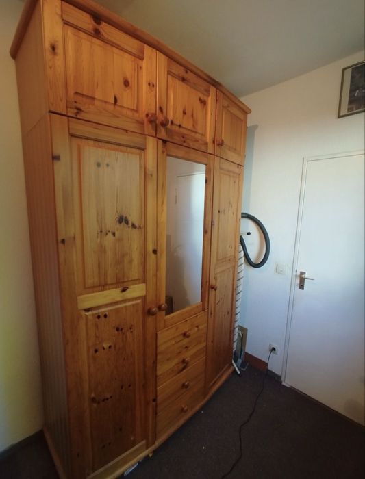 Fajna wysoka szafa sosnowa szuflady lustro super stan dowóz wysyłka