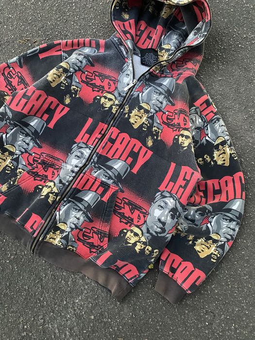Vintage Rap GIVEMEFACE 2000s Full Zip Hoodie