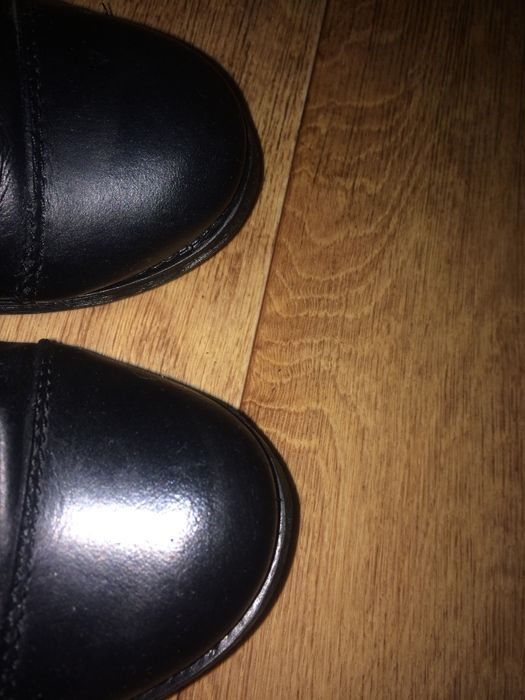 Ботинки сапоги кожаные байкерские