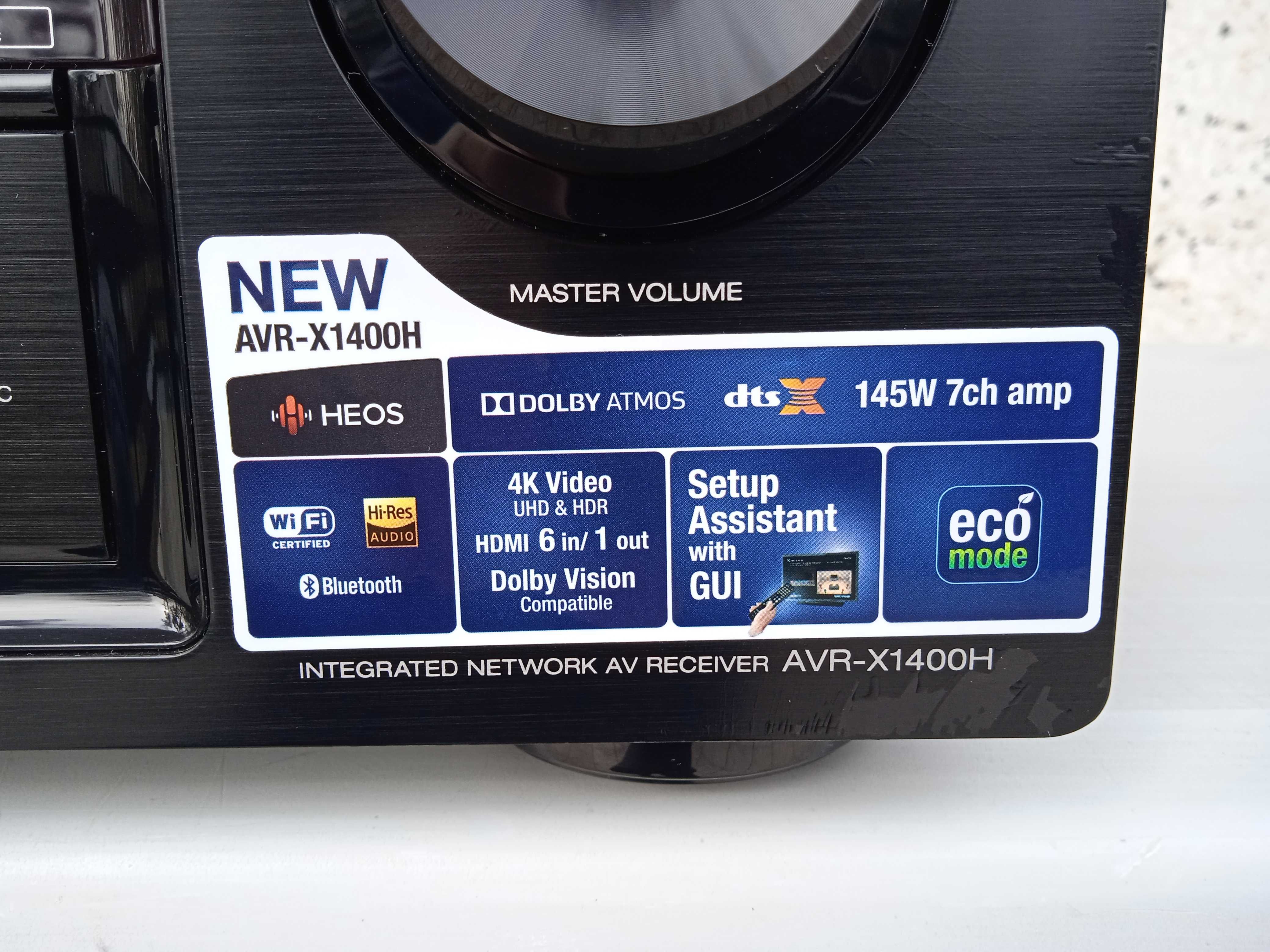 Denon AVR-X1400H 4K Bluetooth Wi-Fi Heos Atmos
