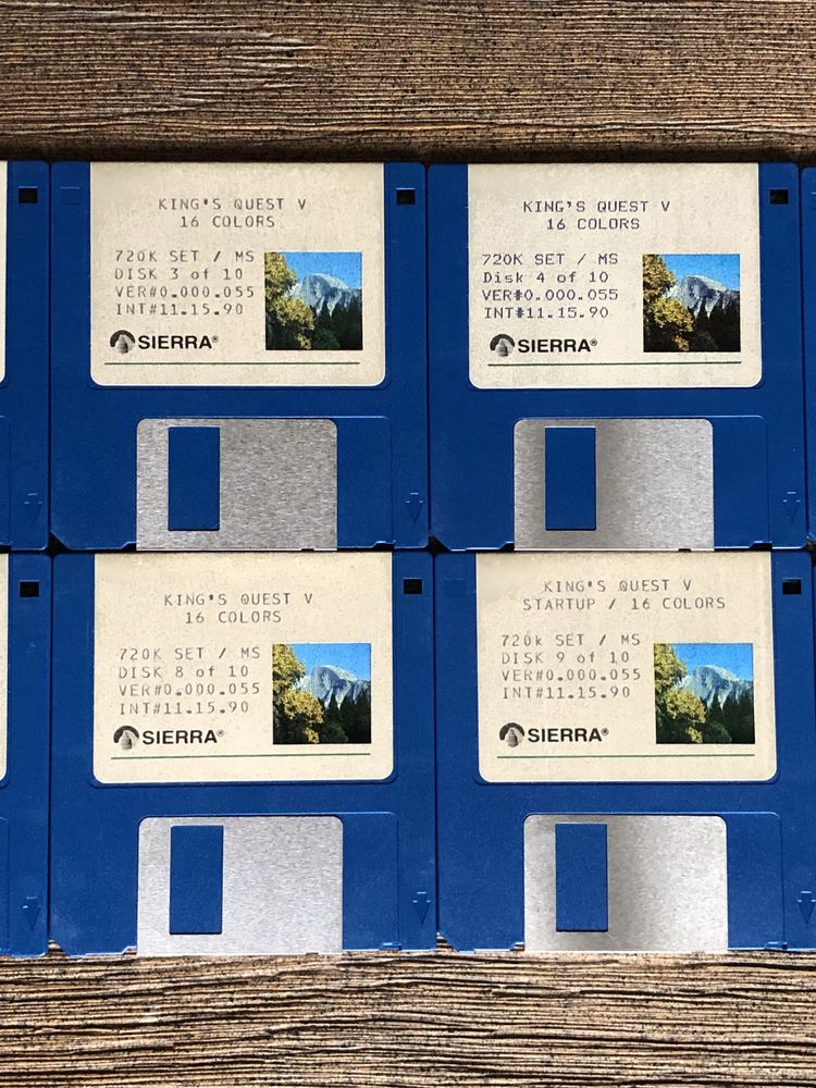 Gra komputerowa King’s Quest V dyskietki 3,5 retro PC Sierra On-Line !