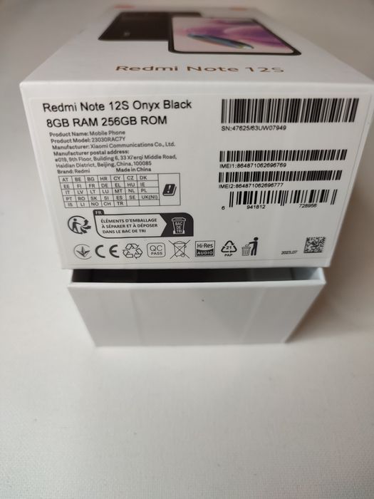 Xiaomi redmi note 12s, 8/256Gb
