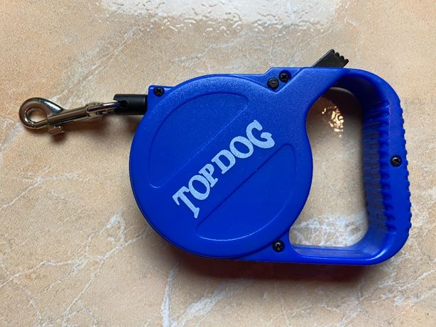 TOPDOG Smycz automatyczna dla psa niebieska mocna solidna 3m