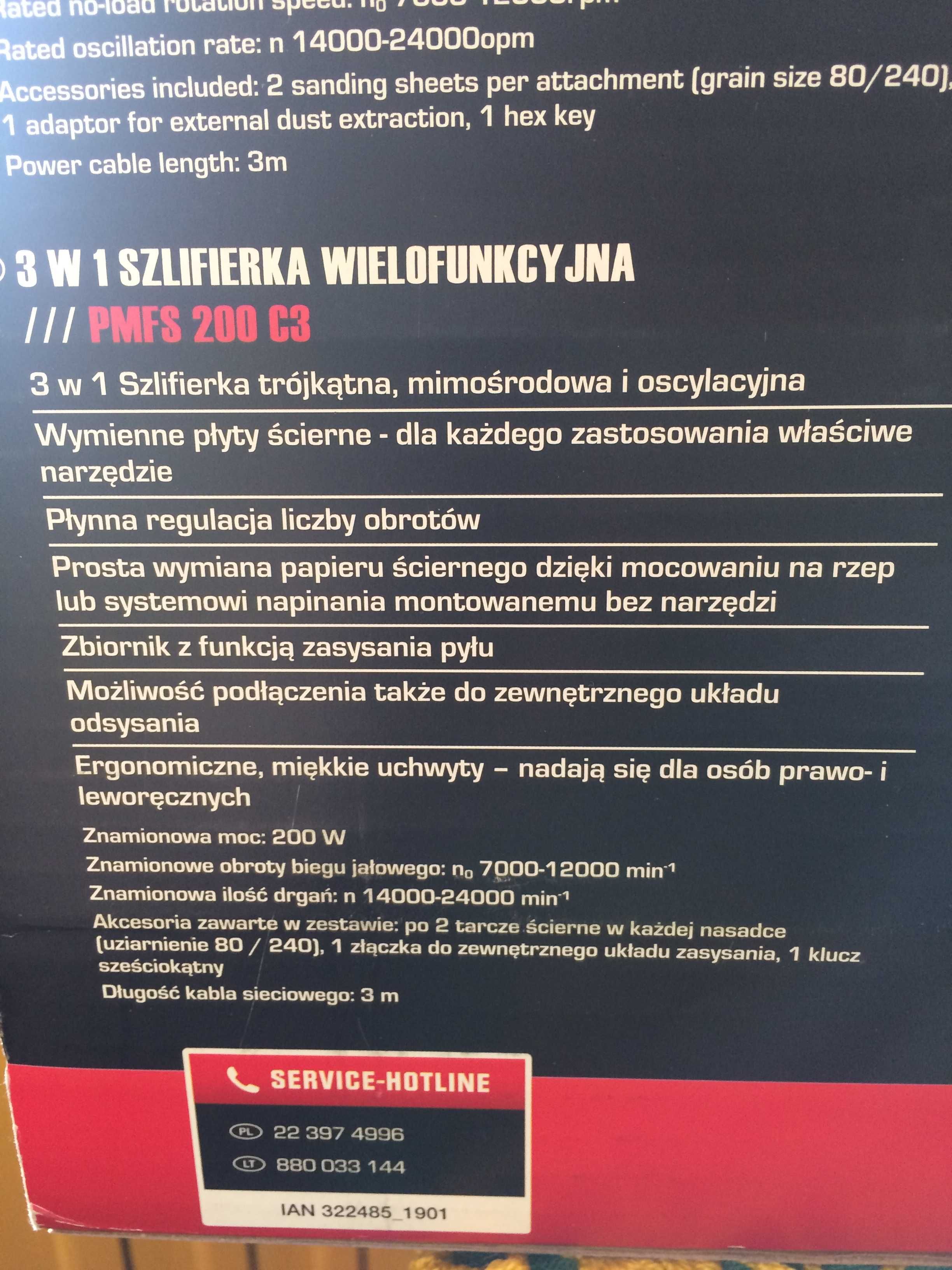 3 w 1 szlifierka wielofunkcyjna PARKSIDE jak nowa