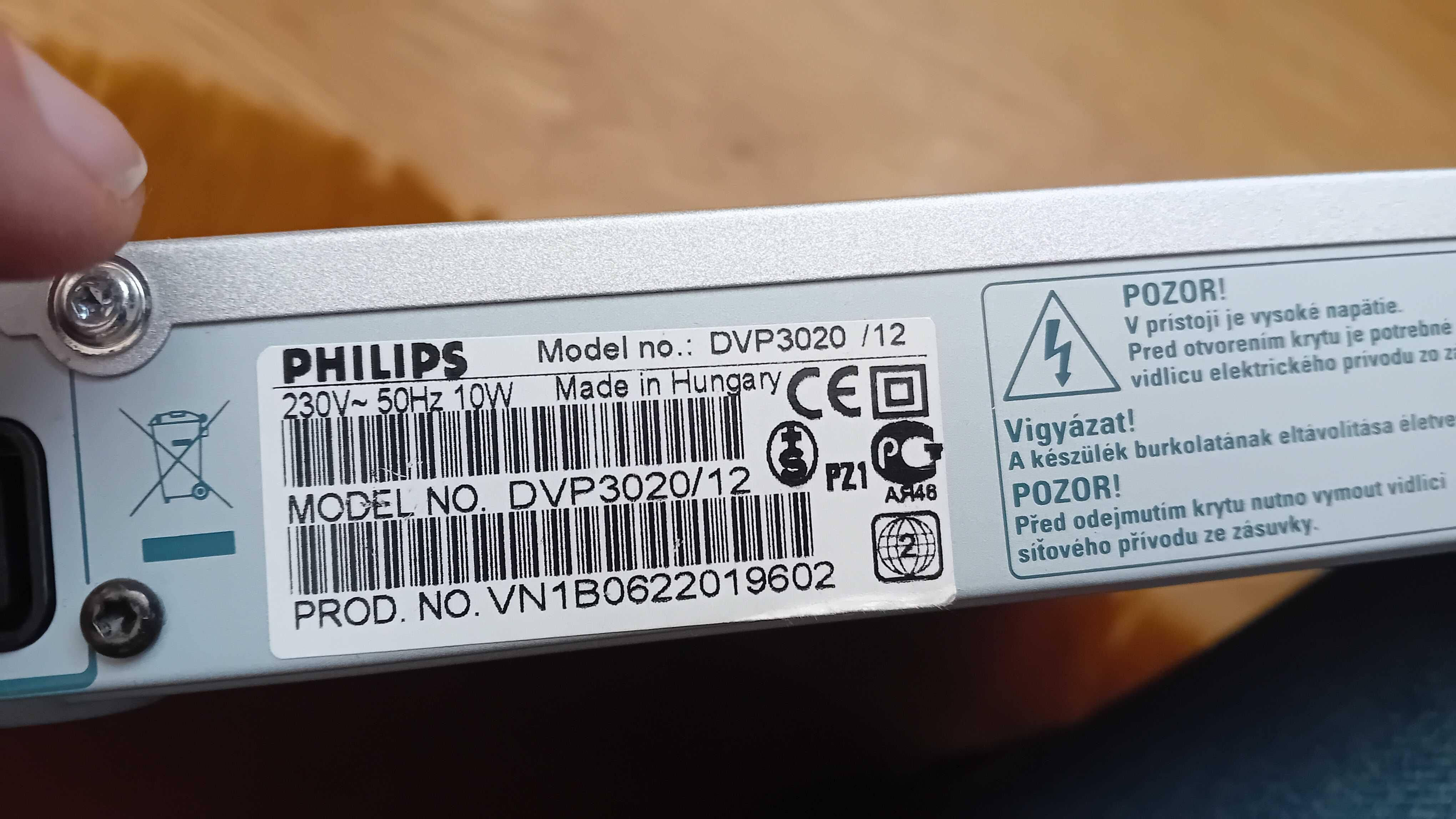 Odtwarzacz DVD PHILIPS DVP3020 na części