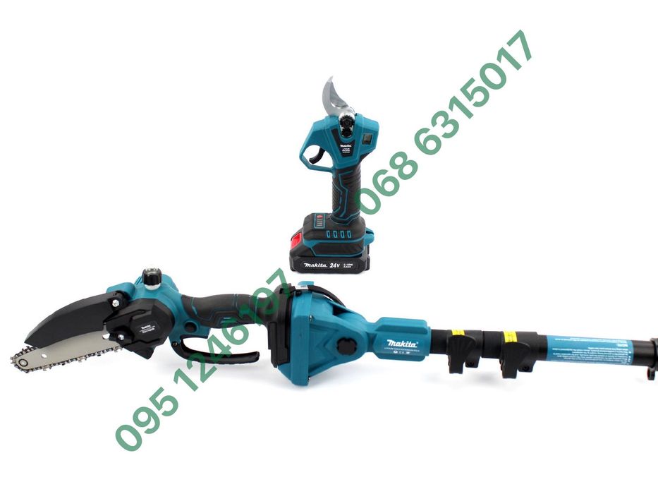 Набор 3в1 Makita Пила DUC155HN +Секатор DUP270 Digital +штанга 24V 5Ah