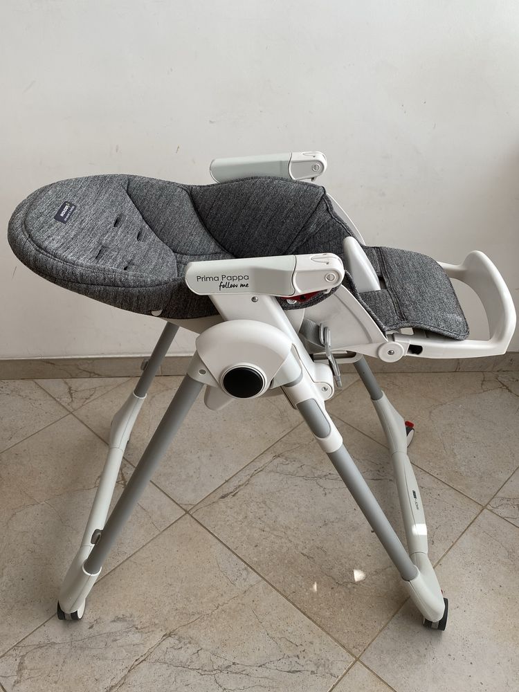 Стільчик для годування Peg Perego Prima Pappa Follow Me сірий