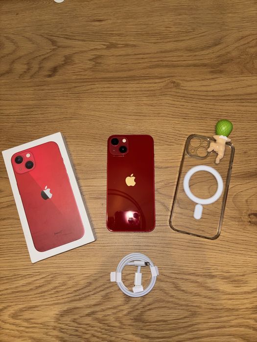 IDEALNY iphone 13 256gb NOWA BATERIA czerwony
