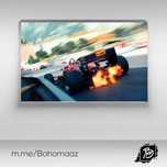 Plakat 100x70cm F1 Ferrari Vintage Monaco Grand Prix shell