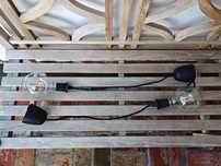 Lampa wisząca punktowa Loft czarna nad stół żarówką Edison E27 2 szt.