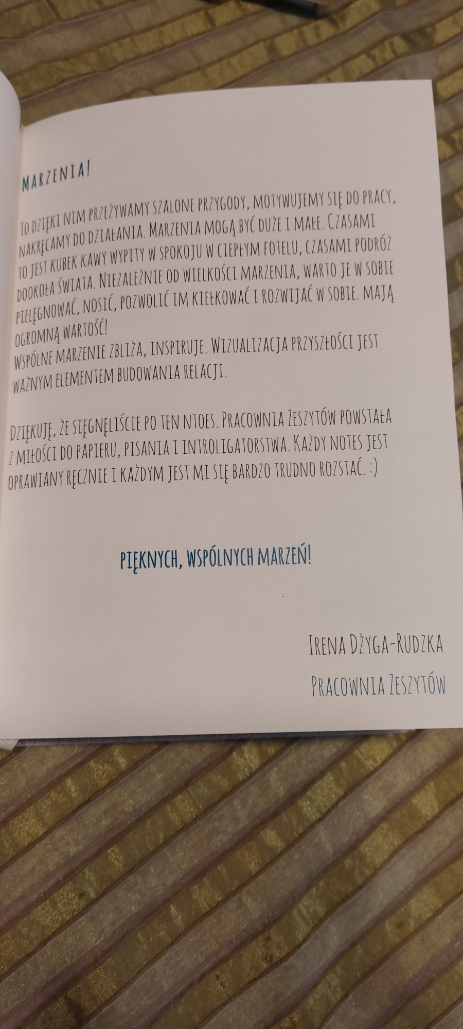 Notes marzeń dla par pracownia zeszytów