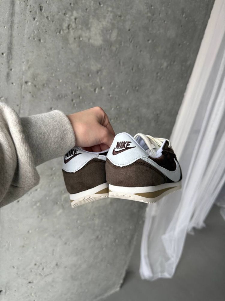 Кросівки Nike Cortez Brown premium/найк кортез преміум