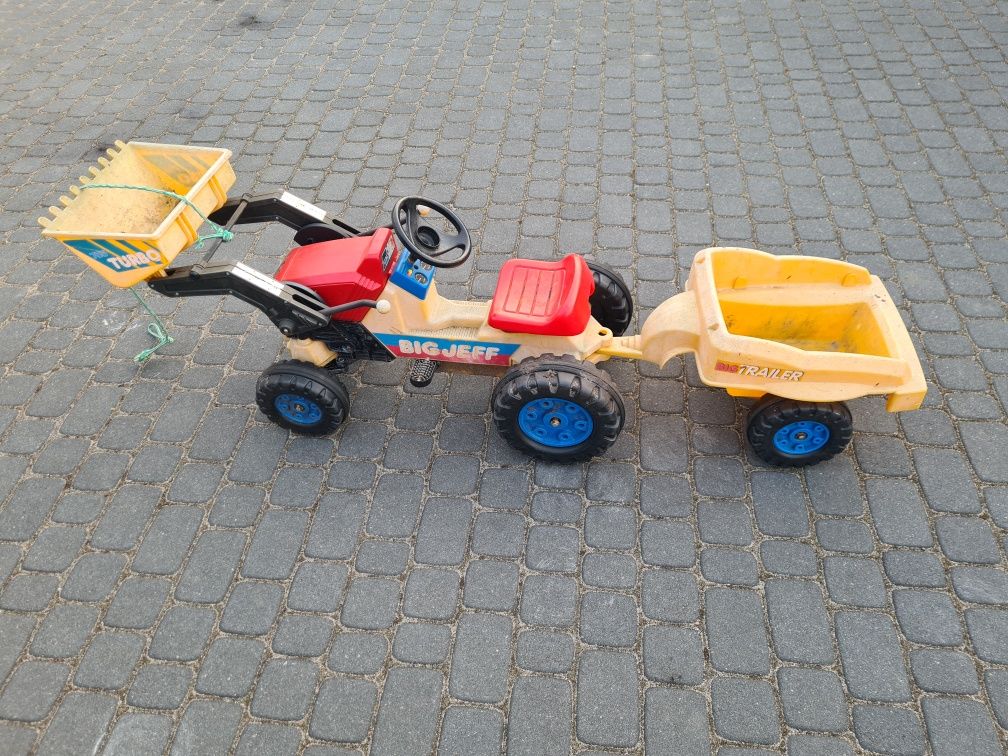 Big Traktor na pedały z przyczepką i łyżką ( duży) Rolly Toys