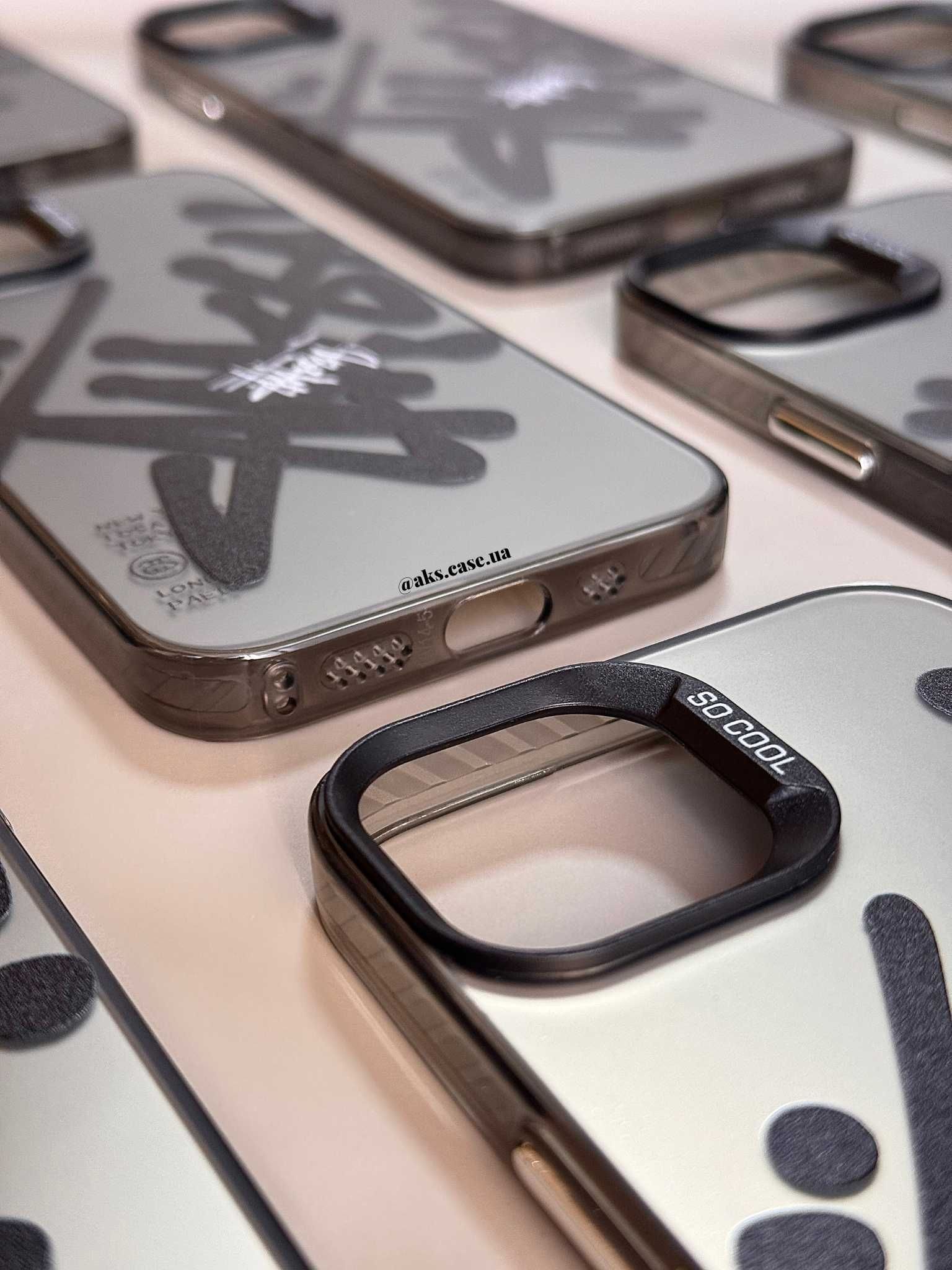 Силіконовий сірий чохол з лого Stussy Стуссі Cтусі на айфон iPhone