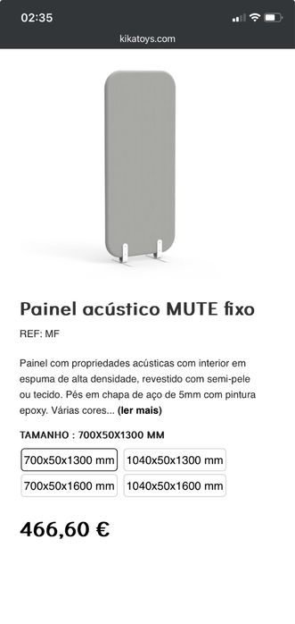Paineis acusticos “Muted”