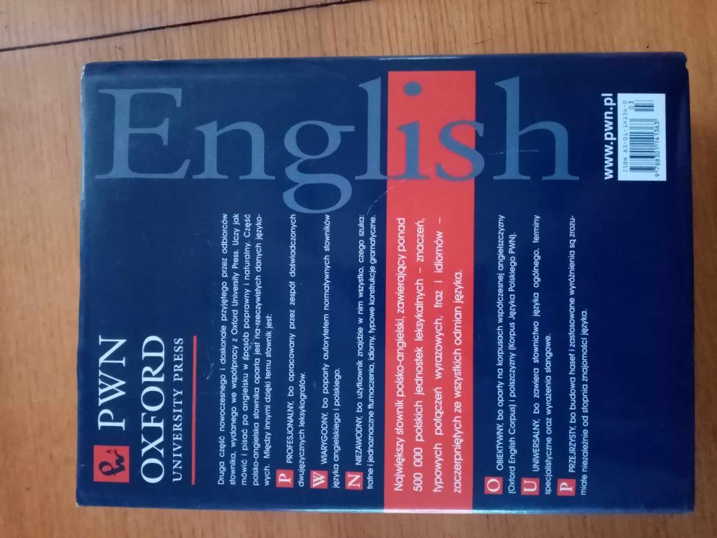 Słowniki PWN Oxford polsko angielski i angielsko polski