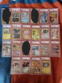 Coleção de Cartas Pokémon Lendárias - 22 Cartas Raras PSA graded em In