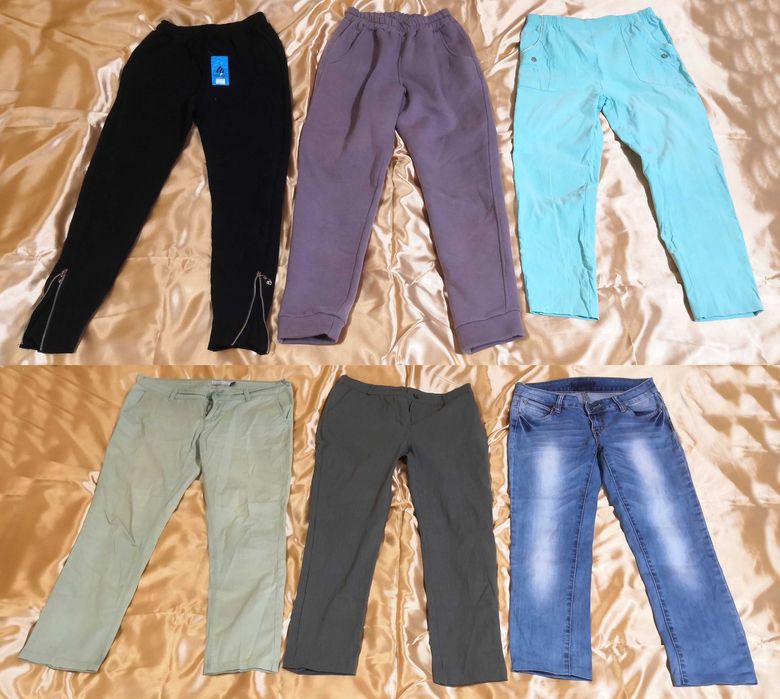 Женские штаны, брюки, шорты, юбки, колготы, 39 позиций.