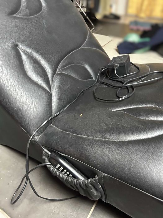 Fotel skórzany do masażu, masażer, skóra naturalna, regulacja strefy