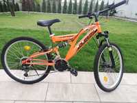 Rower dla dzieci 24 Olpran Magic z amortyzatorem, idealny pomarańczowy