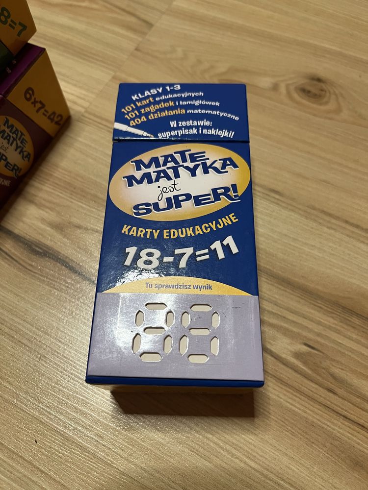 Karty edukacyjne matematyka jest super odejmowanie Egmont