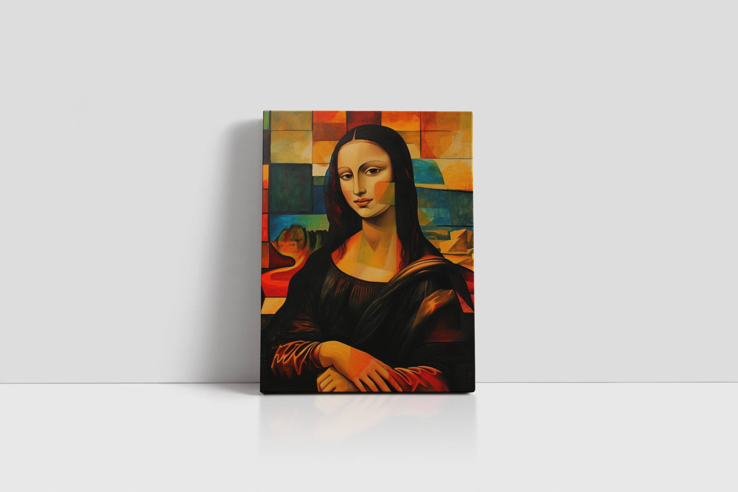 Obraz na płótnie Mona Lisa w Stylu Picassa do domu pokoju salonu 30x40