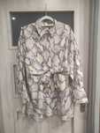 Koszulowa tunika-sukienka H&M hm print 38