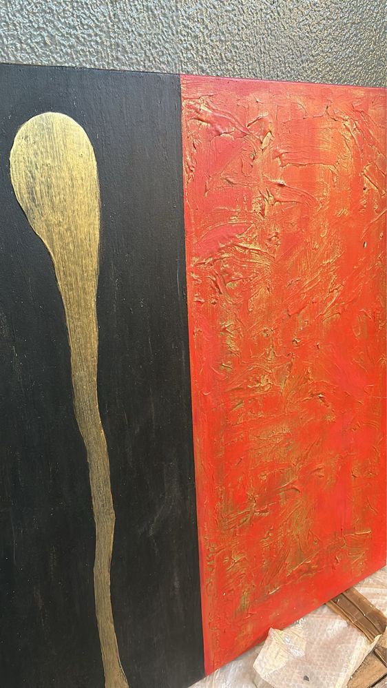 Quadro, acrílico sobre tela. Medidas 1x1m