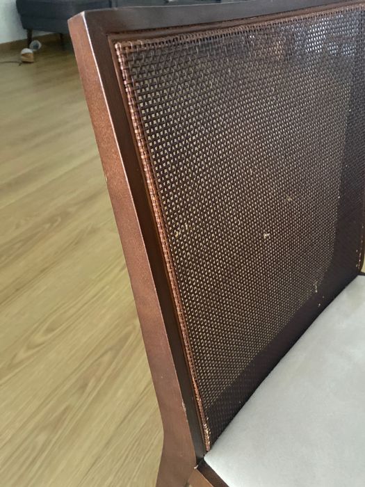 Cadeiras sala com palhinha 4 unidades