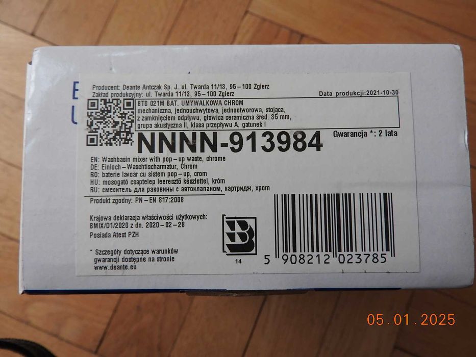 Bateria umywalkowa Deante
