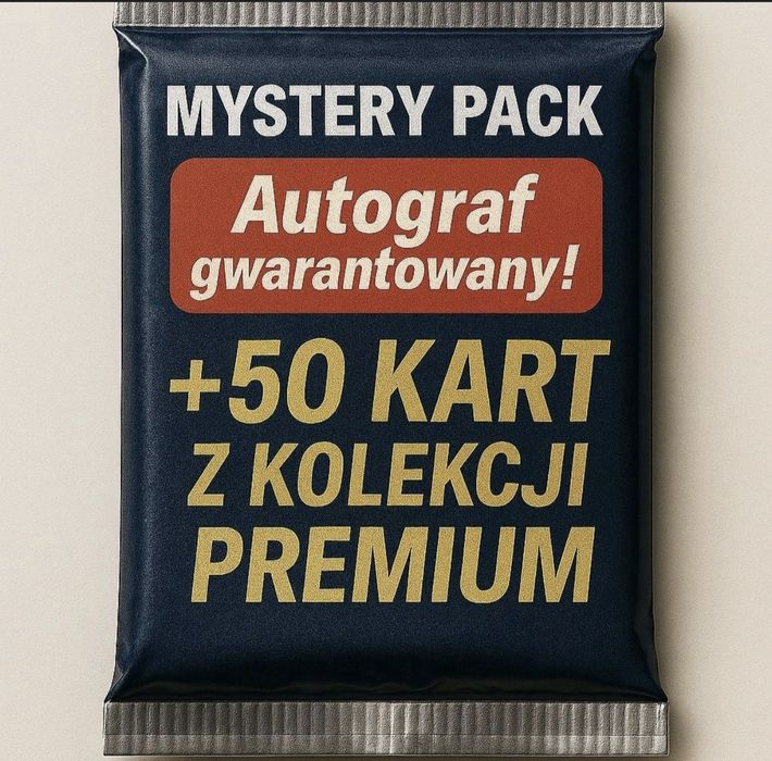 Mystery Pack! Autograf + 50 kart z kolekcji Premium! Topps i Panini.