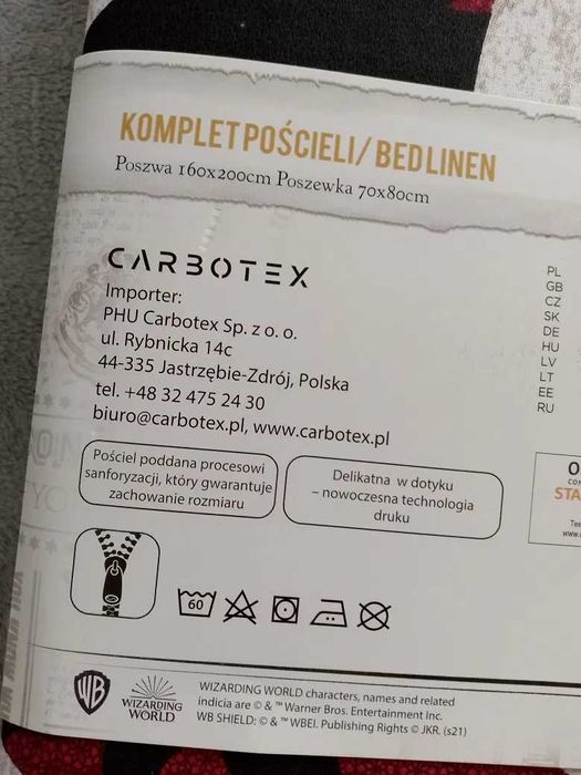 Komplet pościeli Harry Potter rozm. 160x200 cm pościel 100% bawełna