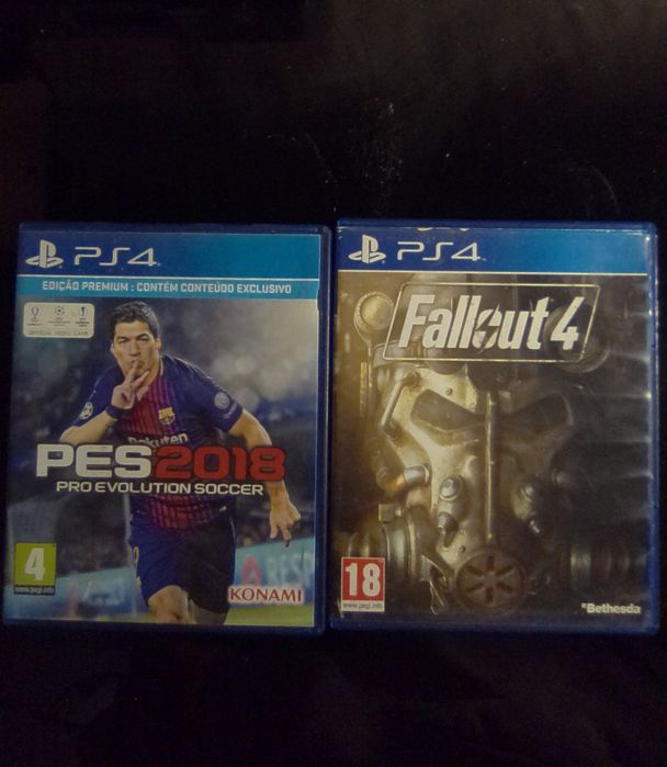 2 jogos PS4 / Pes2018 e Fallout4 (10€ os 2 jogos)