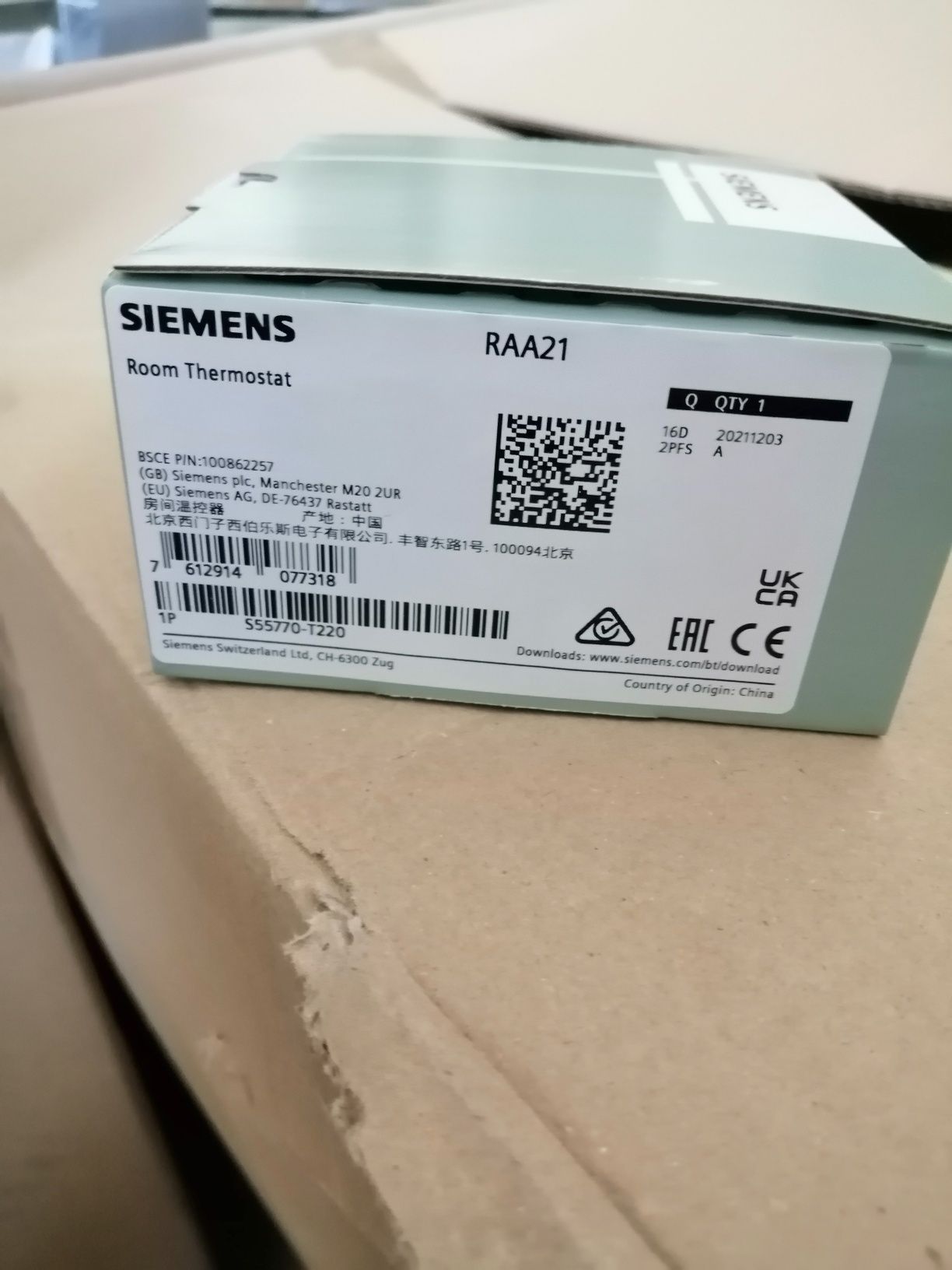 Termostat pokojwy siemens raa 21