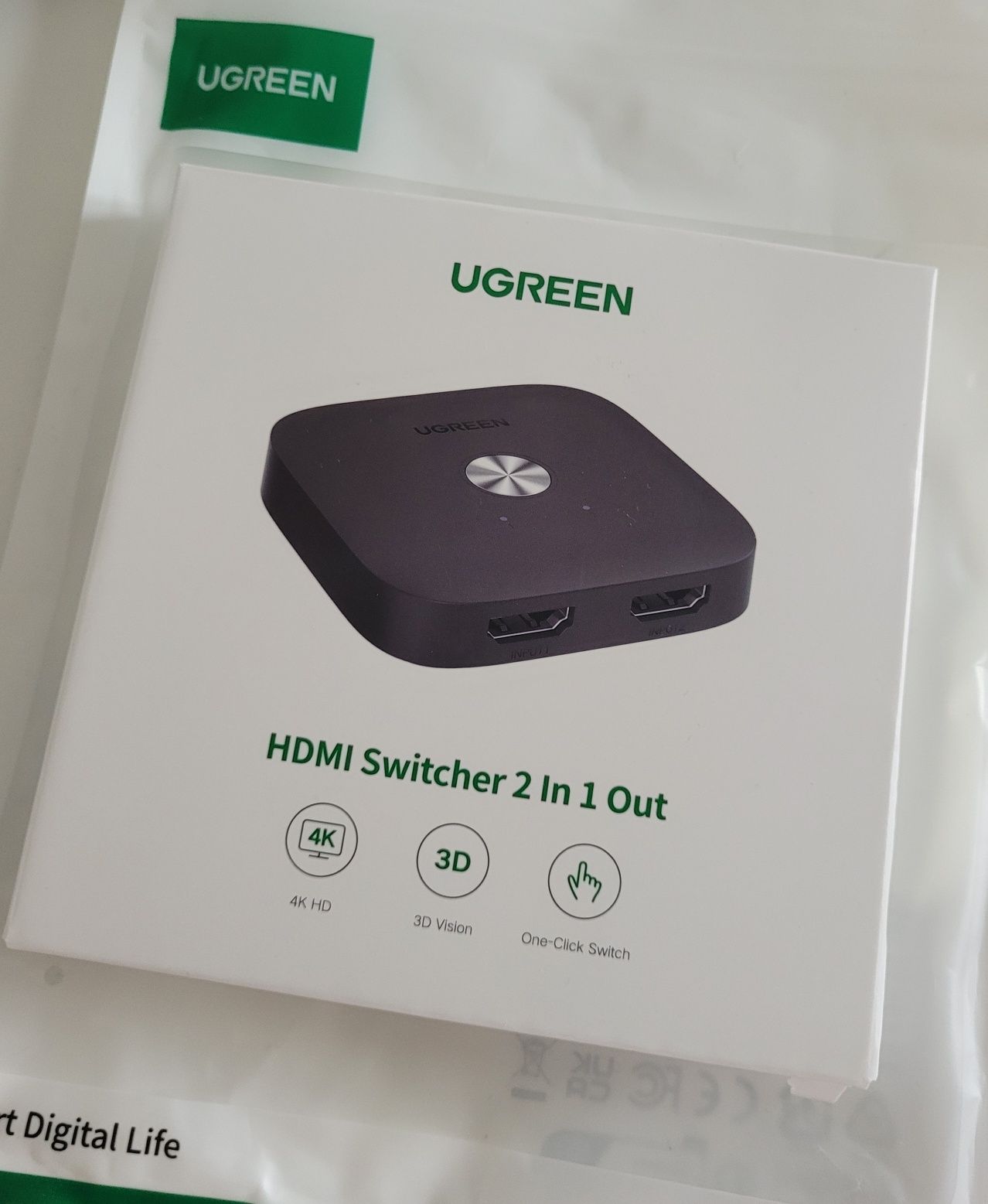 HDMI Switch UGREEN 2w1 (2 wejścia / 1 wyjście) – 4K – nowy