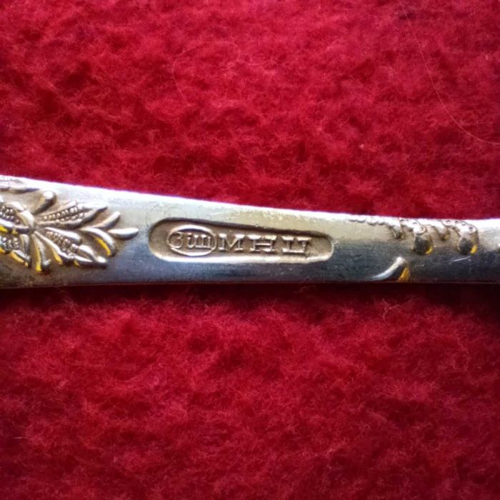 Sztućce posrebrzane rokoko 24 sztuki ZSRR