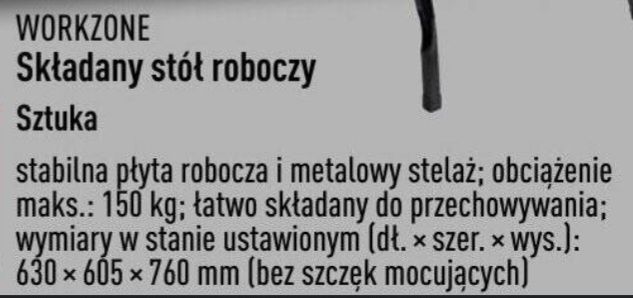 Składany stół roboczy