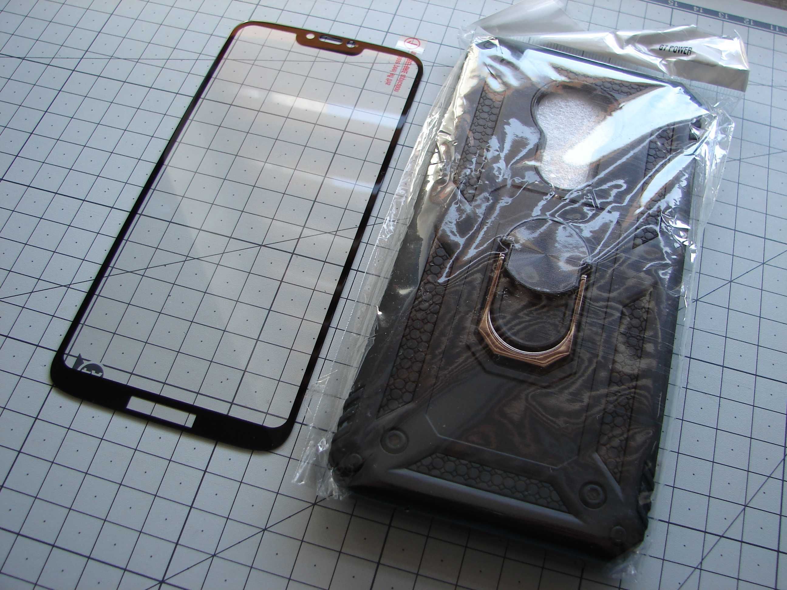 Motorola G7 Power - Pancerne Etui + szkło 9D - Nowe