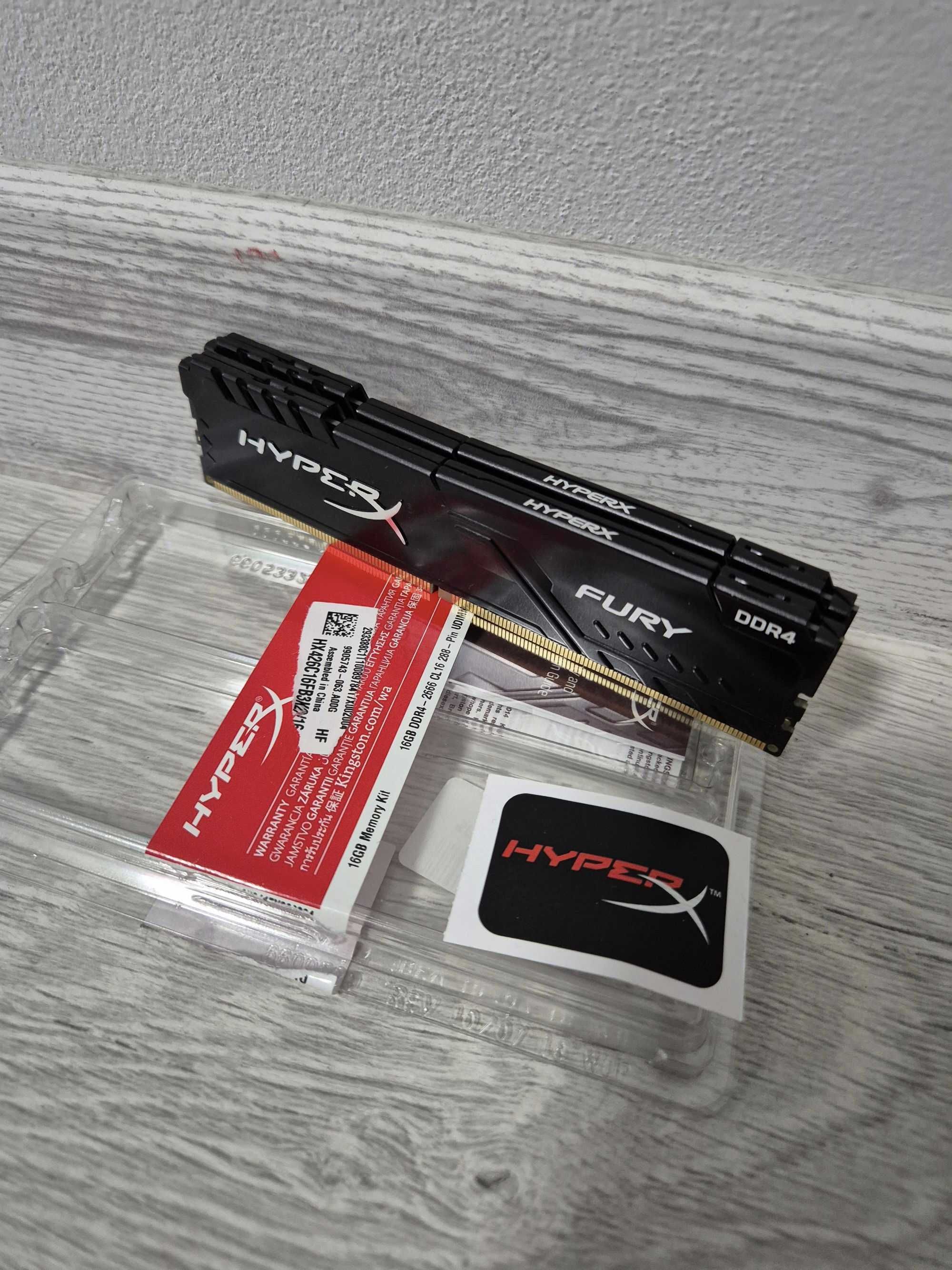 пам'ять DDR4 16GB Kit (2x8) 2666MHz HyperX FURY