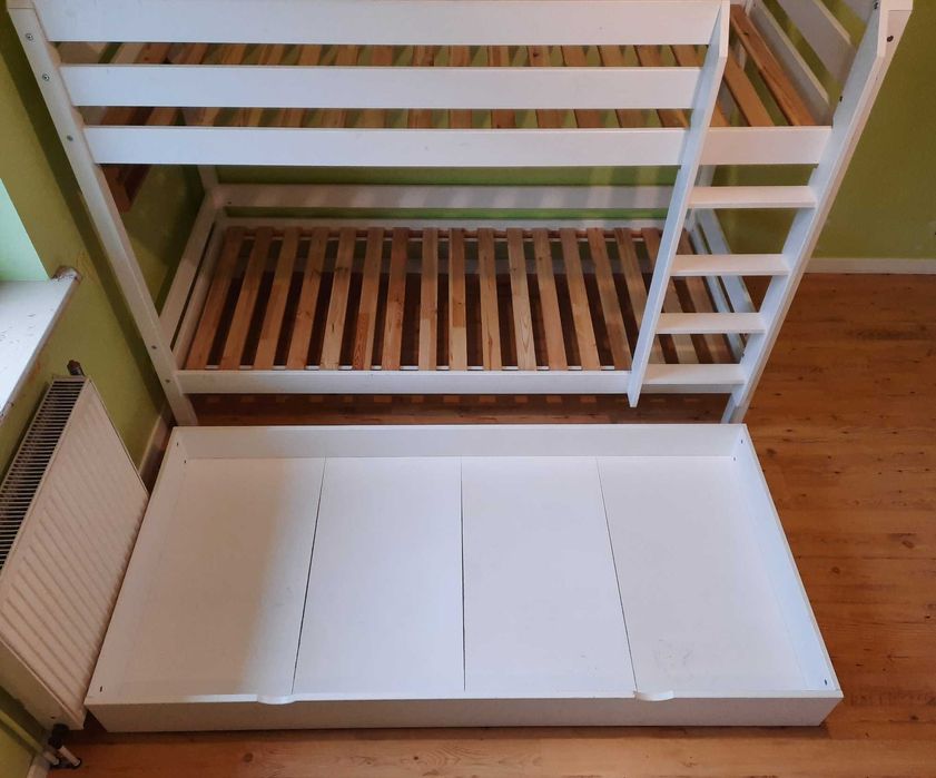 Łóżko piętrowe dla dzieci domek PAWEŁ i GAWEŁ z szufladą Agata