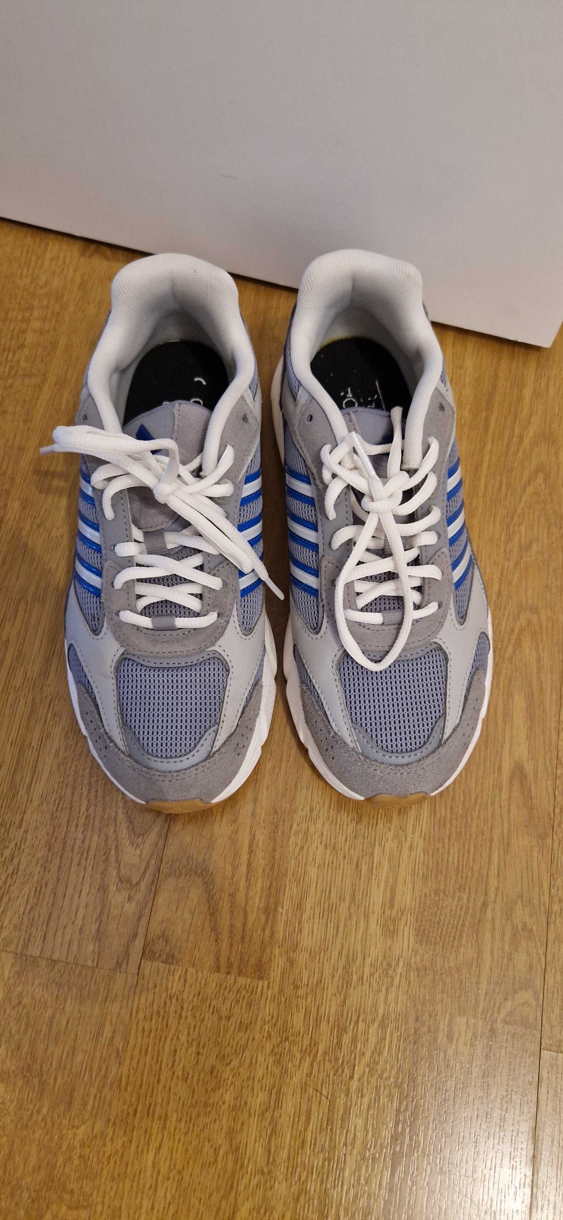 Ténis Adidas casual cinza e Azul unisexo (quase novos)