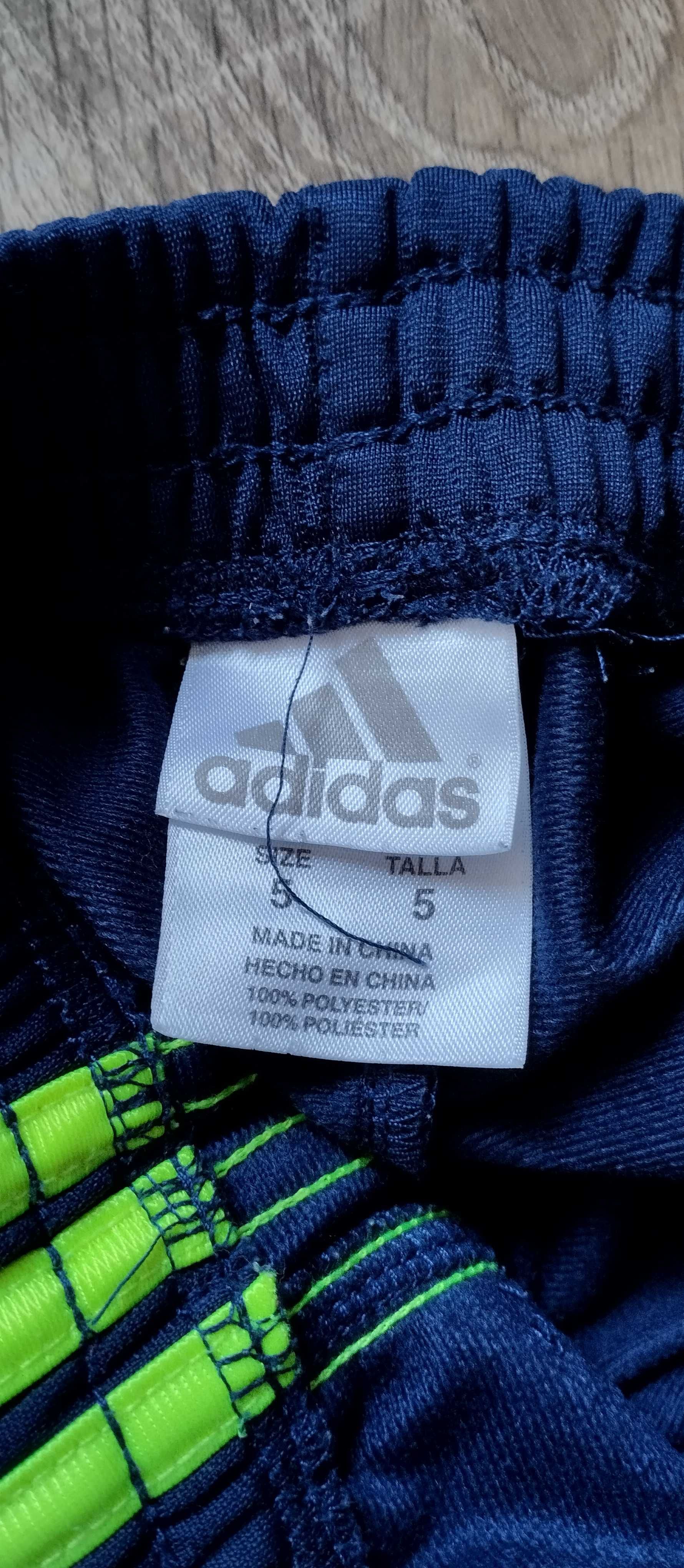 Dresy spodnie sportowe hdla chłopca granatowe 110 Adidas